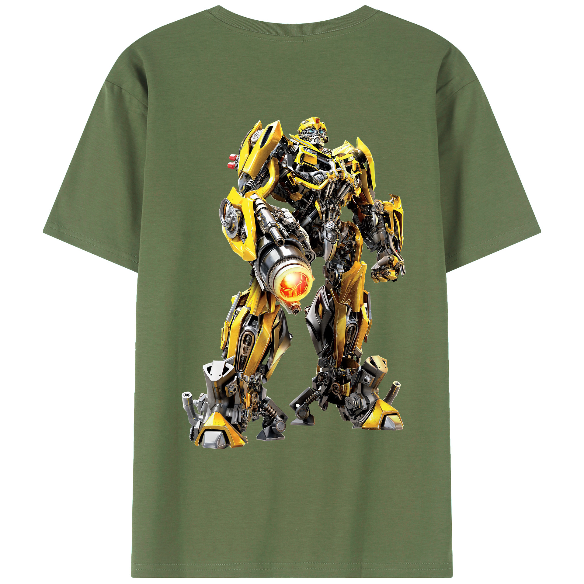 （画像用） Transformers トランスフォーマー 綿100％ メンズ半袖Tシャツ（バックプリント） 通気性
